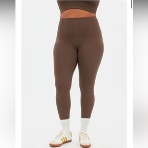 Girlfriend Collective High-Rise Compressive 7/8 Leggings Brown Size Large
